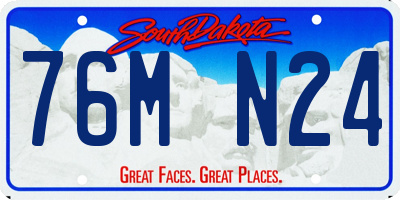 SD license plate 76MN24