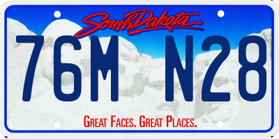 SD license plate 76MN28