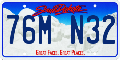SD license plate 76MN32
