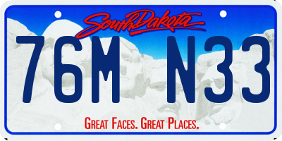 SD license plate 76MN33