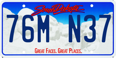 SD license plate 76MN37