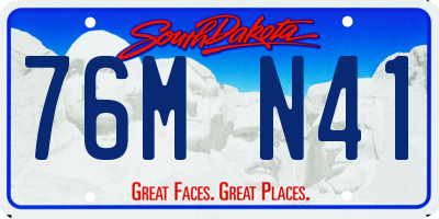 SD license plate 76MN41