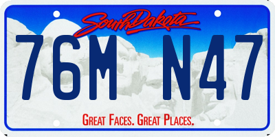 SD license plate 76MN47