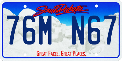 SD license plate 76MN67