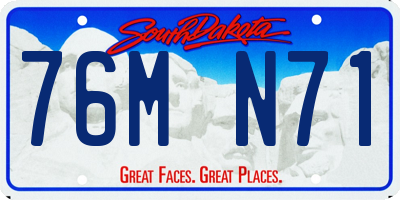 SD license plate 76MN71