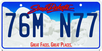 SD license plate 76MN77
