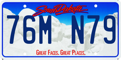 SD license plate 76MN79