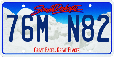SD license plate 76MN82