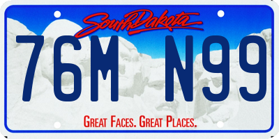 SD license plate 76MN99
