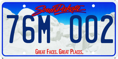 SD license plate 76MO02