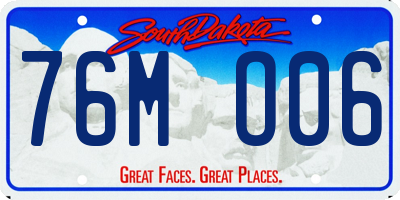 SD license plate 76MO06