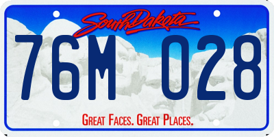 SD license plate 76MO28