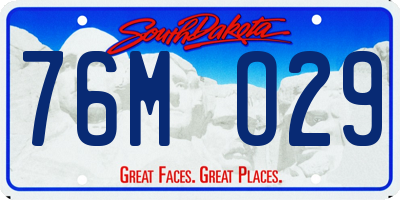 SD license plate 76MO29