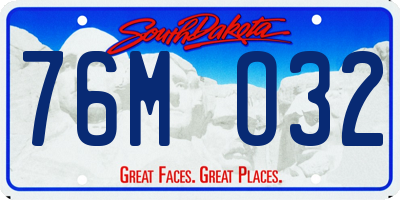 SD license plate 76MO32