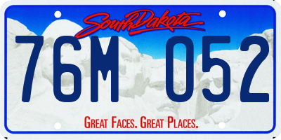 SD license plate 76MO52