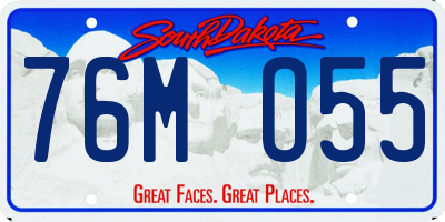 SD license plate 76MO55