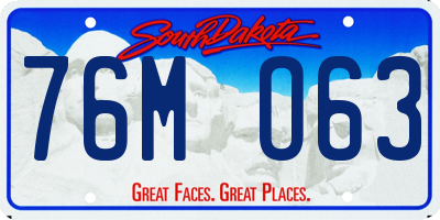 SD license plate 76MO63