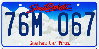 SD license plate 76MO67