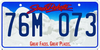 SD license plate 76MO73