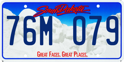 SD license plate 76MO79