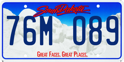 SD license plate 76MO89
