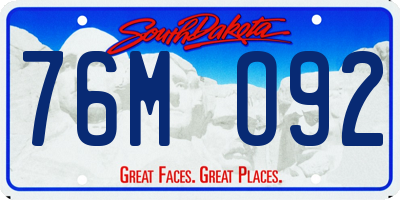 SD license plate 76MO92