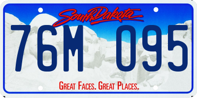 SD license plate 76MO95