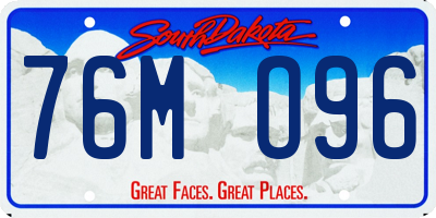 SD license plate 76MO96
