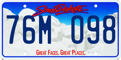 SD license plate 76MO98