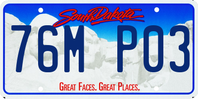 SD license plate 76MP03