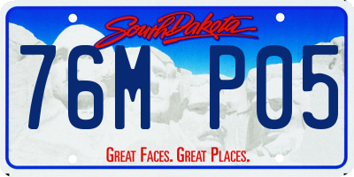 SD license plate 76MP05
