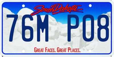 SD license plate 76MP08
