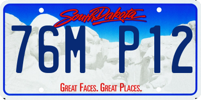 SD license plate 76MP12