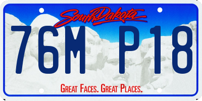 SD license plate 76MP18