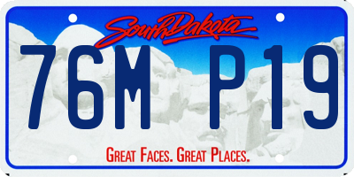 SD license plate 76MP19