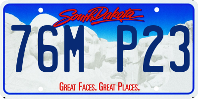 SD license plate 76MP23