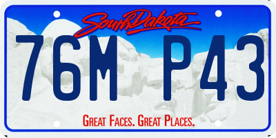 SD license plate 76MP43