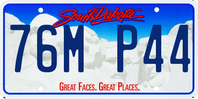 SD license plate 76MP44