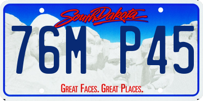 SD license plate 76MP45