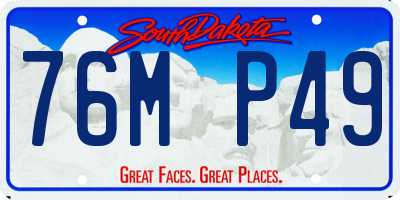 SD license plate 76MP49