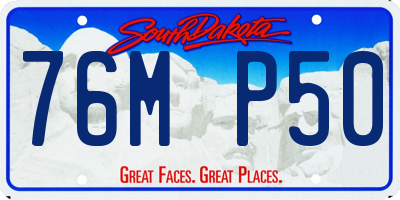 SD license plate 76MP50