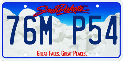 SD license plate 76MP54