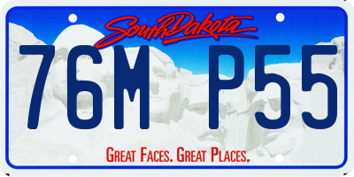 SD license plate 76MP55