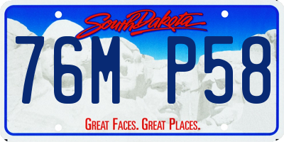 SD license plate 76MP58