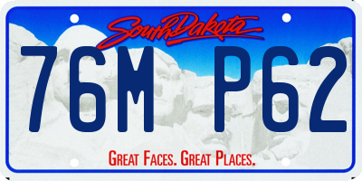 SD license plate 76MP62