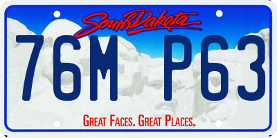 SD license plate 76MP63