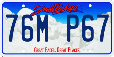 SD license plate 76MP67