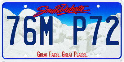 SD license plate 76MP72