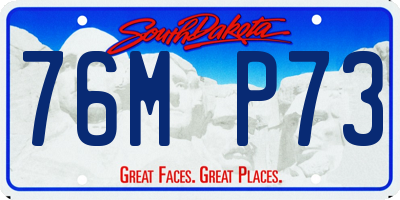SD license plate 76MP73