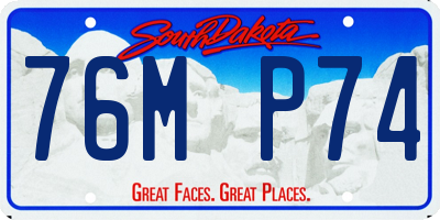 SD license plate 76MP74
